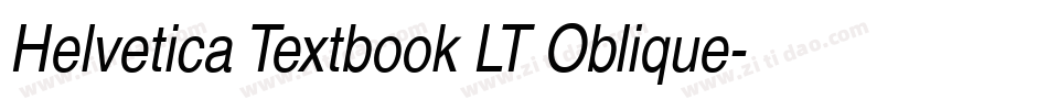 Helvetica Textbook LT Oblique字体转换
